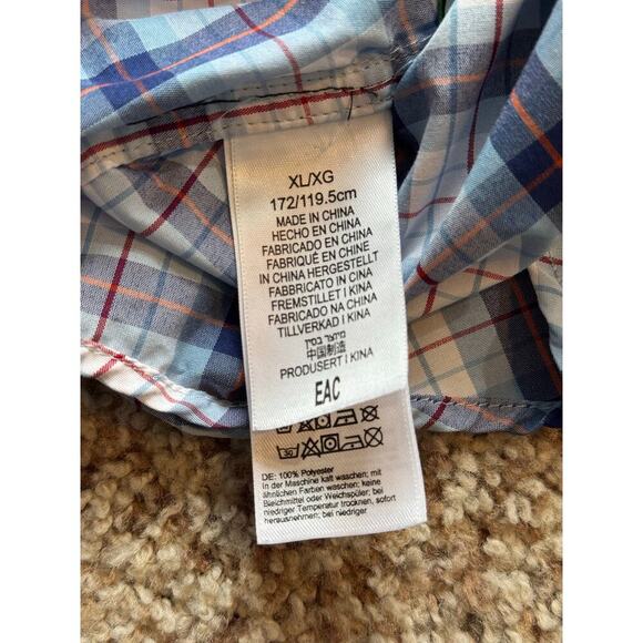 ExOFFICIO Insect Shield Long Sleeve shirt, size Large; Lightweight, Cream & Blue - Picture 8 of 9